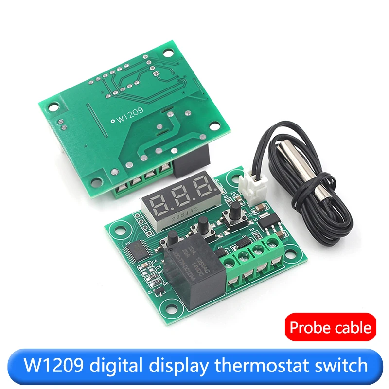 XH-W1209 Цифровой регулятор температуры Высокоточный Микроплата контроля с зондом