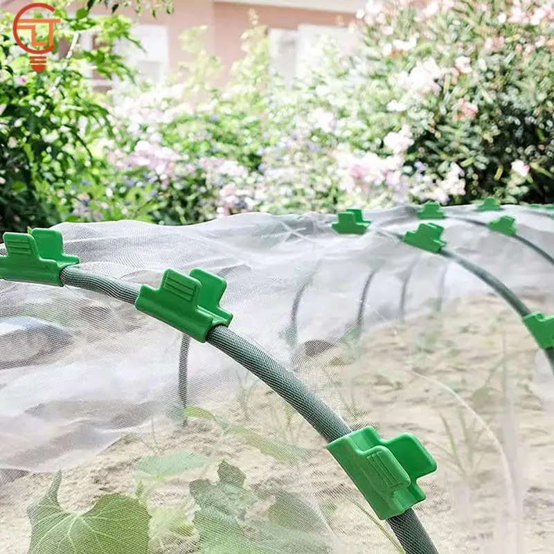 

10Pcs Plastic Greenhouse Film Clamps Clips Garden Support Frame Plant Support Garden Stakes for Season Plant Extension 6mm-19mm