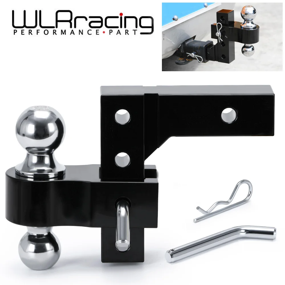 

6'' Adjustable Trailer Hitch Ball Mount 6'' Drop & Rise Tractor Mount Towing Trailer Hitch With Hitch Pins 2"& 2-5/16" Dual Ball