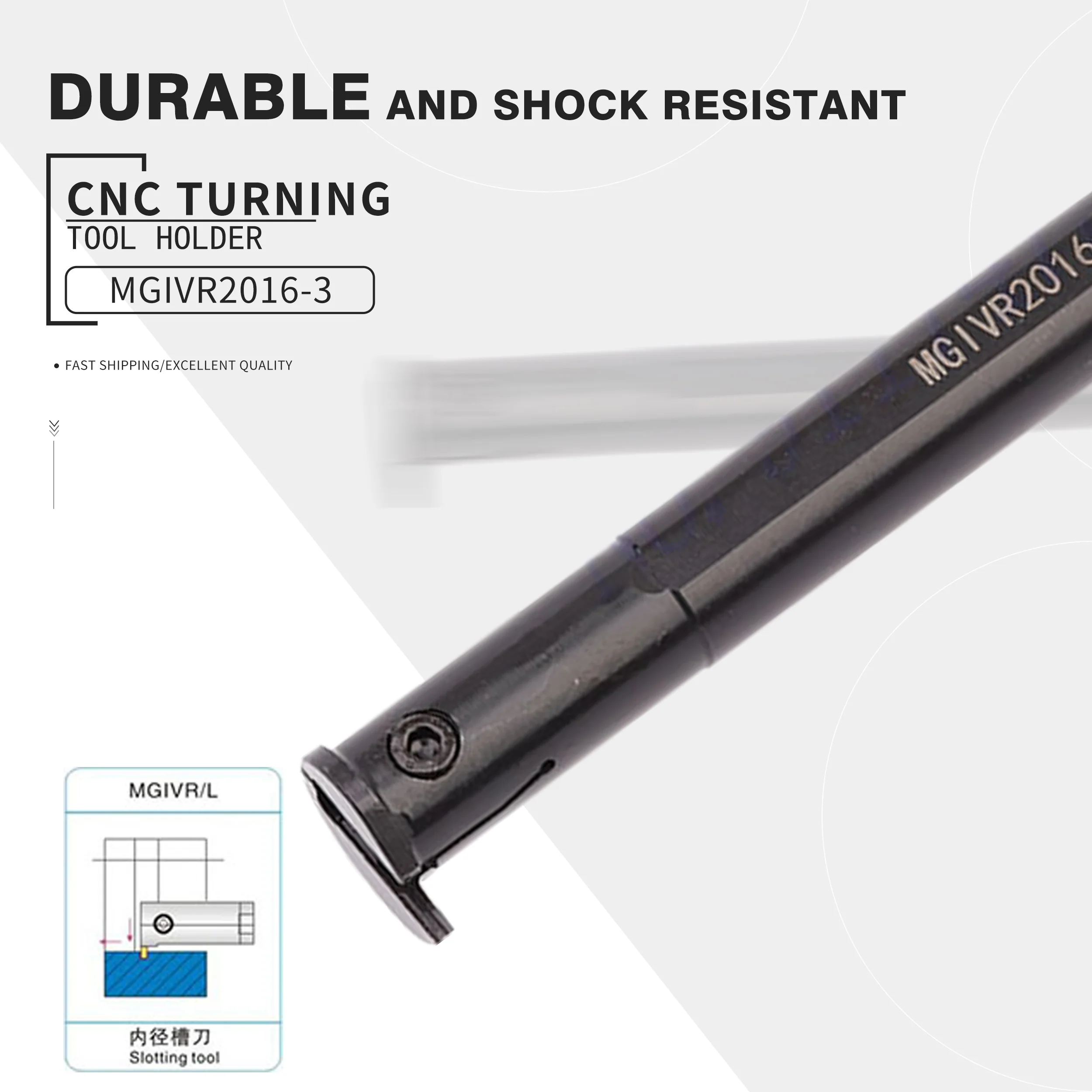 

1pc MGIVR2925-1.5 MGIVR2925-2 MGIVR2925-2.5 MGIVR3125-3 MGIVR3125-4 CNC Lathe Turning Tools Holder Groove Cutter Slotting Arbor