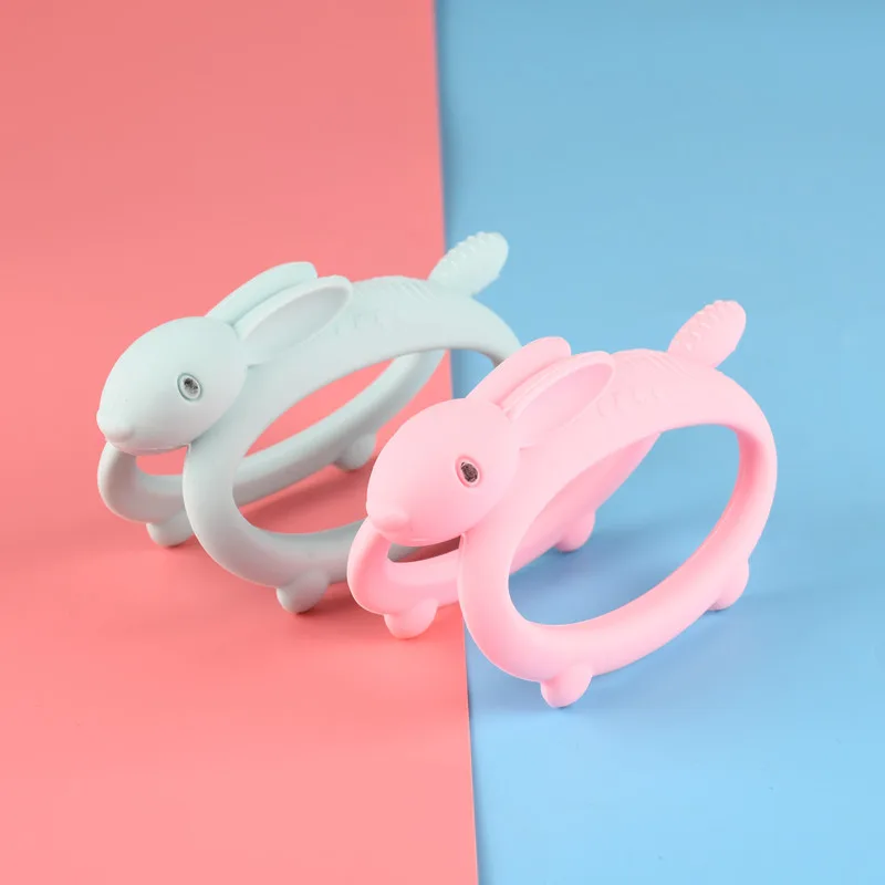 

1PC New Silicone Teether Rabbit Shape Baby Teething Toys