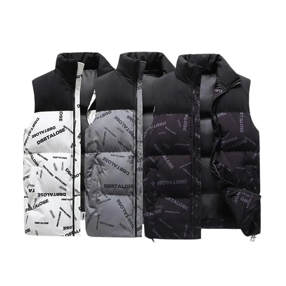 

Жилет мужской с воротником-стойкой, куртка без рукавов, на молнии, с карманами, уличный жилет