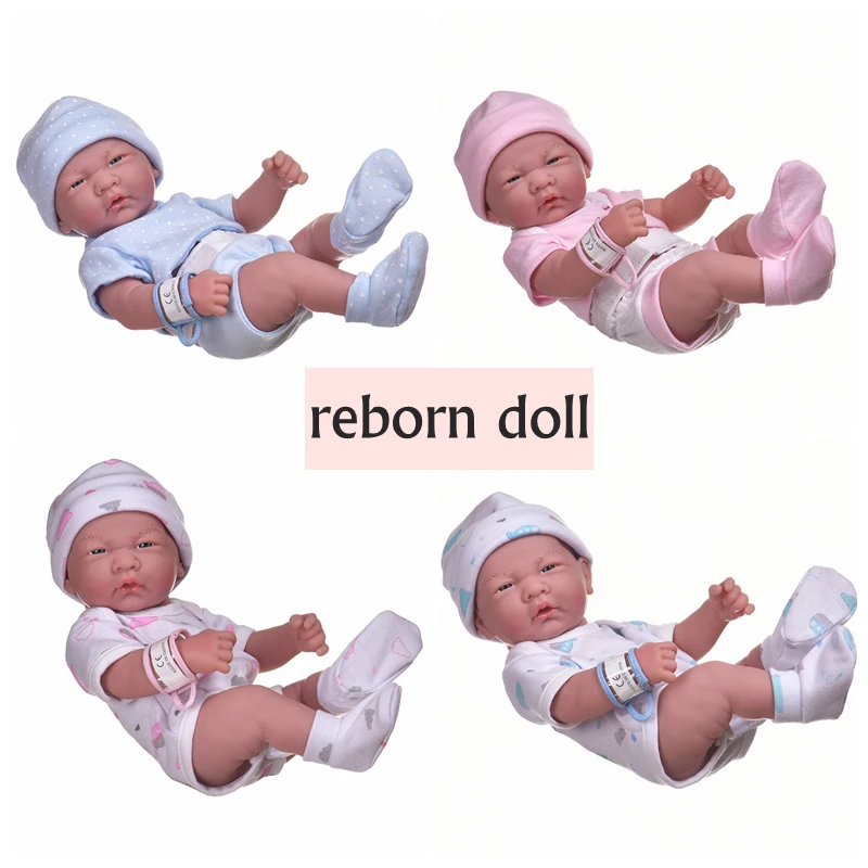 35cm Bebe Reborn Doll 1/6 Full Silicone Body Baby Reborn Toy Lifelike Lying Down Reborn Doll Girls Play House Toys Birthday Gift