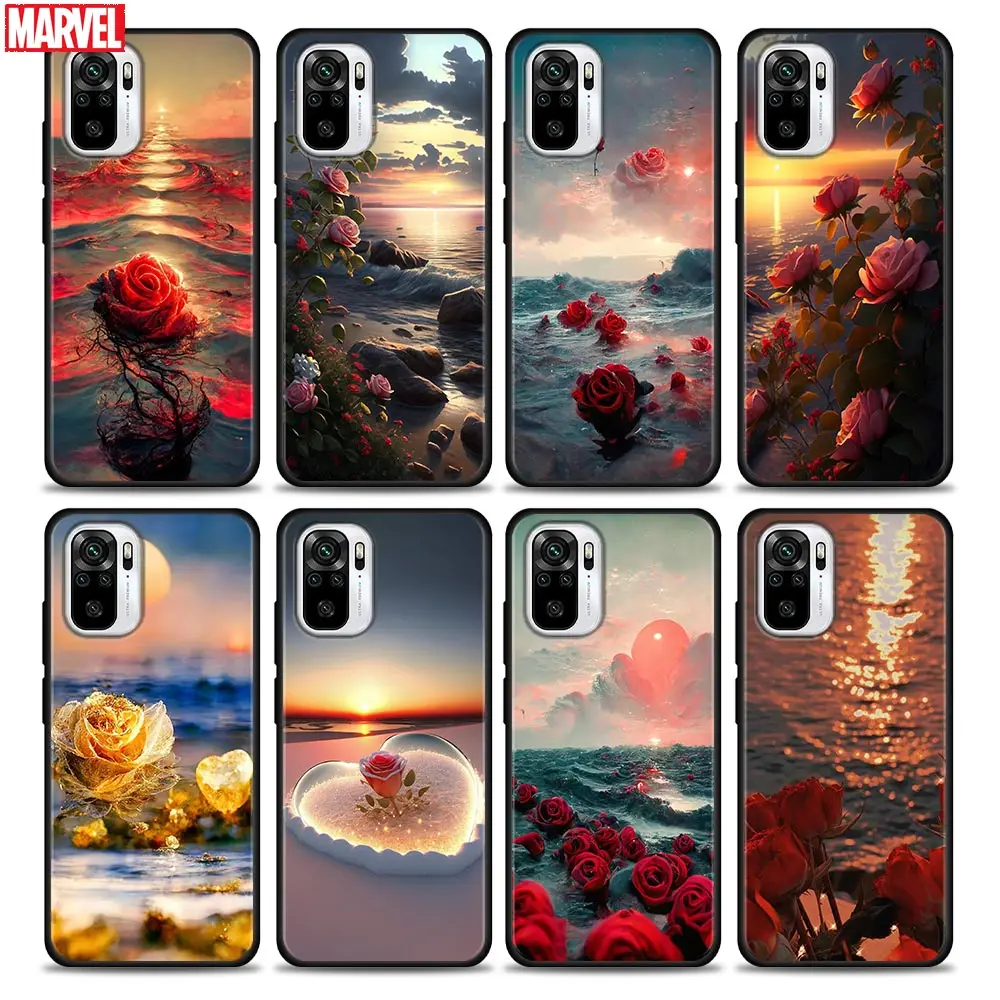 

Case For Redmi K40 K30 K20 12C 10 10C 9T 9C 9A 9 8A 8 7A 7 6A 6 5A 5 4X 4A Pro Plus 5G Cover Funda Capa Romantic Sunset Roses