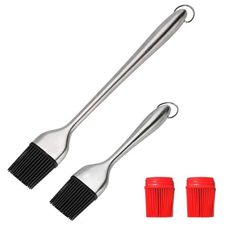 

Silicone BBQ Brush BPA Free Basting Pastry Brush with Stainless Steel Handle Barbecue Turkey Oil Brush for Grilling