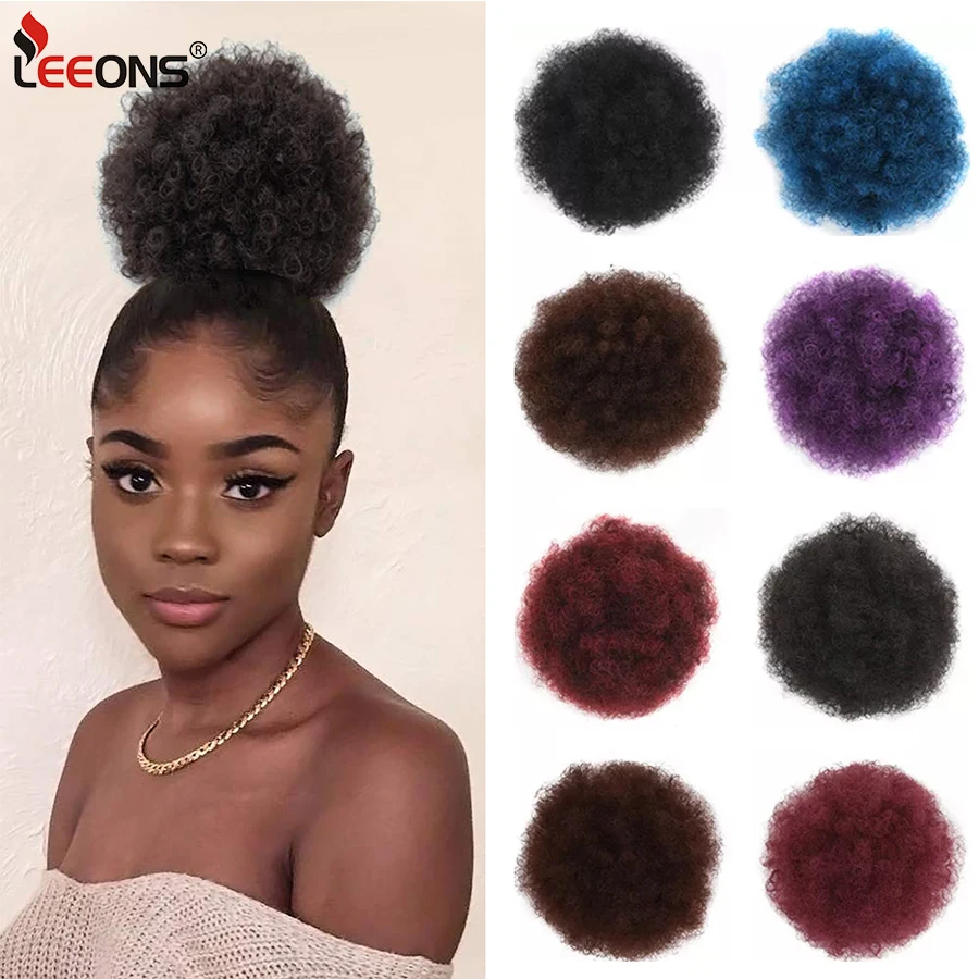 

High Puff Afro Ponytail Drawstring Afro Kinky Curly Pony Tail Clip In On Synthetic Curly Hair Bun Drawstring Ponytail With Clips