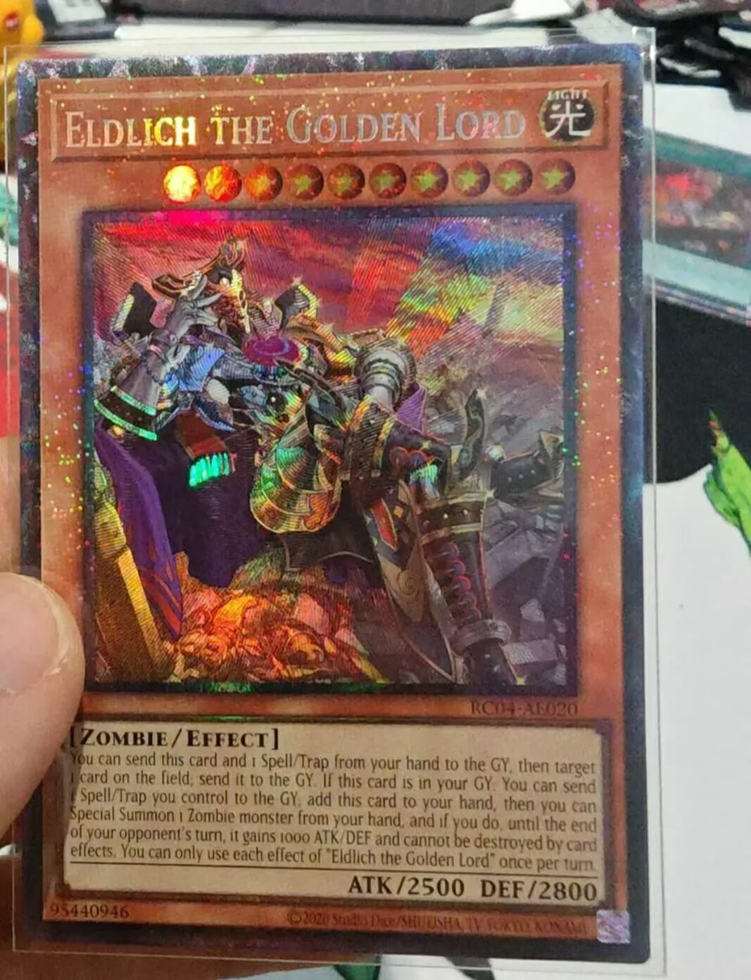 Yugioh KONAMI Duel Monsters RC04-AE020 Eldlich the Golden Lord Collector Редкое альтернативное искусство