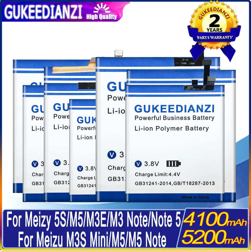 

Battery For Meizu M5 Note M611H M3S Mini/for Meilan NOTE5 U20 U10/for Meizy Note 5 5S M5 M5S M3E M3 Note M681 M681H L681 L681H