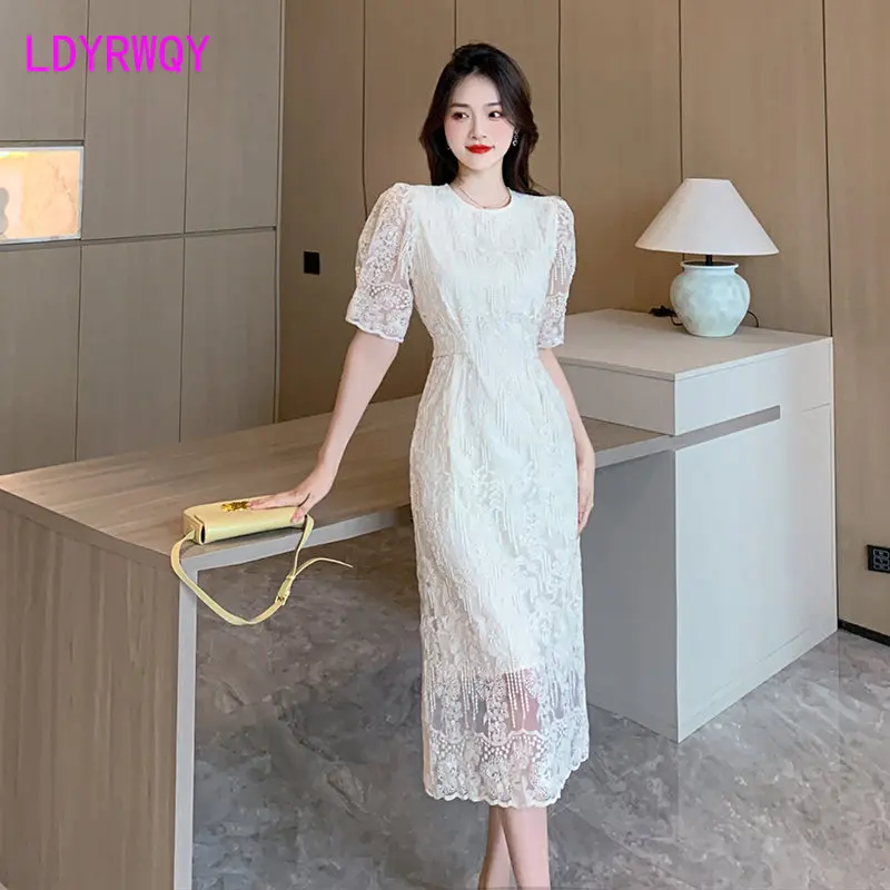 

Lace Dress Women's Summer 2023 New Bubble Sleeves