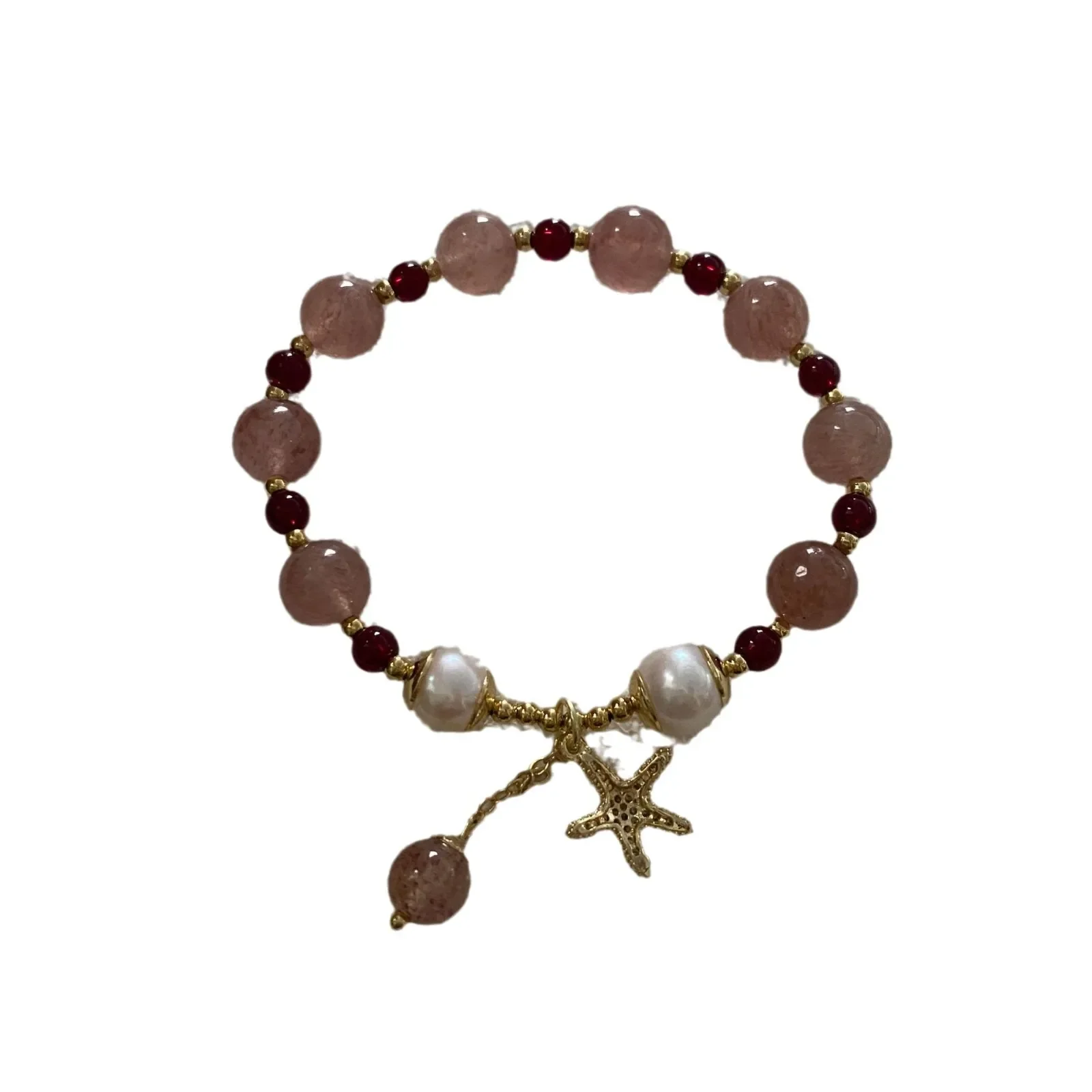 Прямая продажа с фабрики браслет из натурального кристалла клубники женский