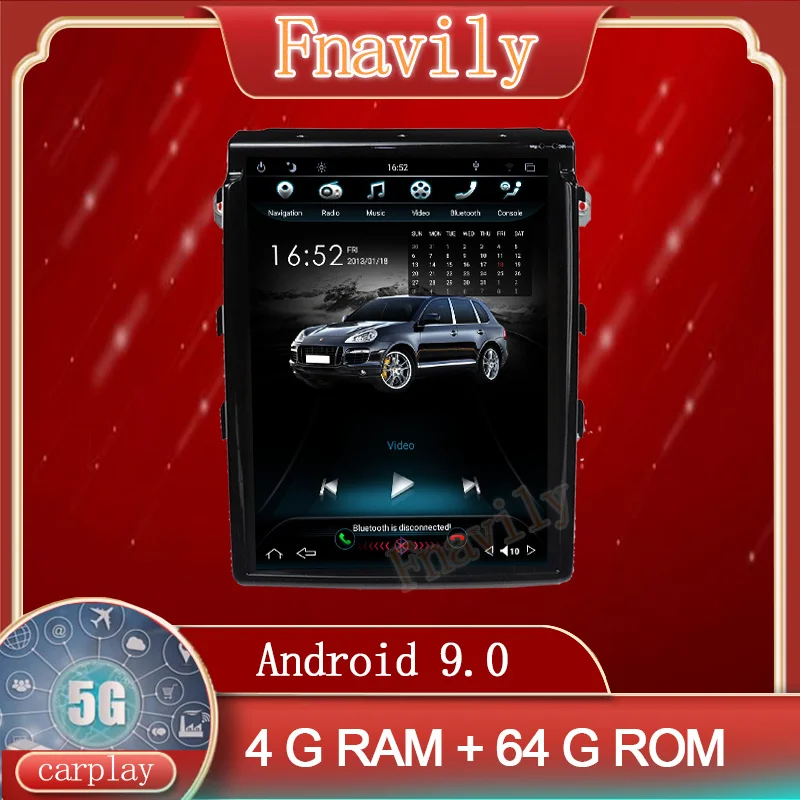

PX6 10.4" Android 9 Car Radio For Porsche Cayenne Multimedia System Player GPS Navigation Vertical Screen Tesla Style 10.4"