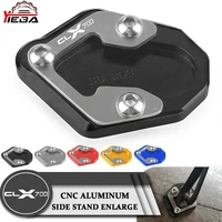 motorcycle aluminum side stand enlarge kickstand extension for cfmoto clx700 700clx 700cl x heritage adventure sport 2020 2021