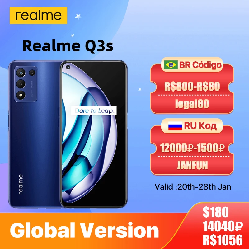 Смартфон Realme Q3s, 6,6 дюйма, Snapdragon 778G, 8 ядер, 5000 мАч, 30 Вт, флэш-зарядка, основная камера 48 МП, сотовые телефоны Android