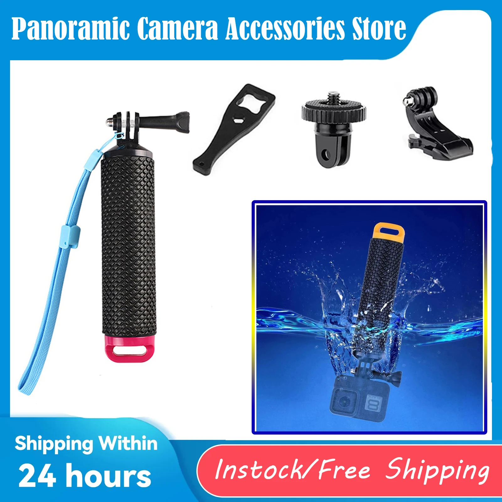 

Float Buoyancy Rod For Gopro Hero 11 Waterproof Floating Hand Grip for DJI Action 3 2 SJCAM Cameras Accessories for Insta360 X3