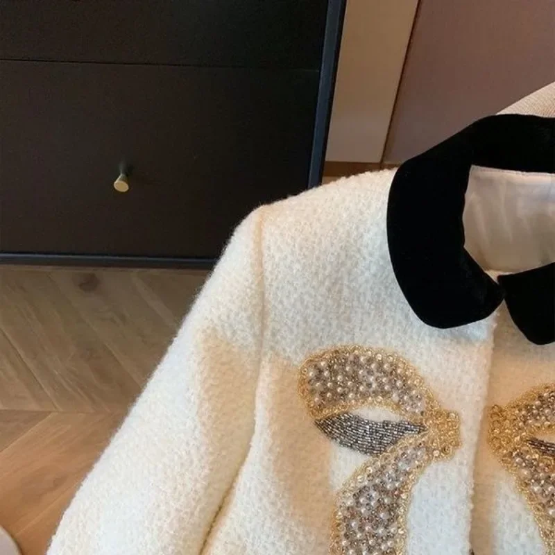 Женские куртки в стиле пэчворк короткое пальто с длинным рукавом элегантный