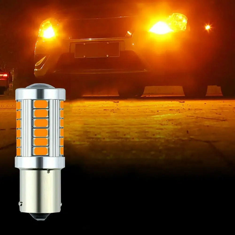 1 шт. 1156py 7507 Py21w Bau15s 33 Smd 5630 5730 Светодиодная желтая автомобильная лампа передний