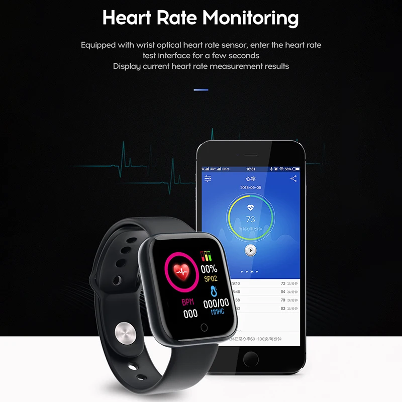 Новинка 2022 Смарт-часы с измерением артериального давления водонепроницаемые