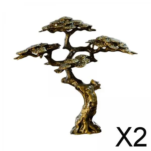 

2xAntique статуя дерева миниатюрная Статуэтка скульптура для бонсай украшение м