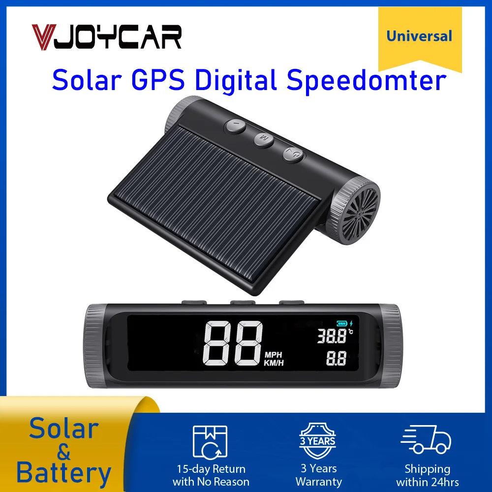 2022 Updated Solar-powered GPS HUD S200 Wireless Digital Speedometer KMH MPH Electronic Clock 15-Day Standby Car Accessories