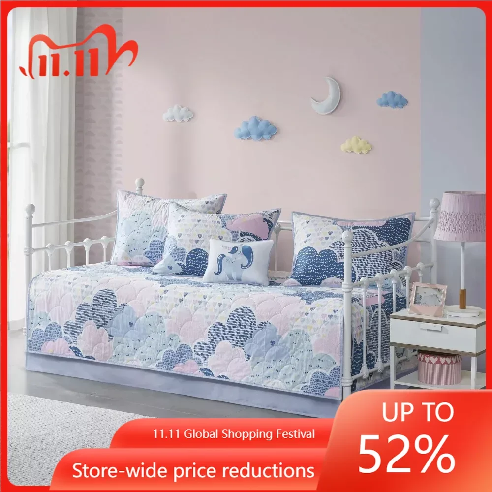 

Хлопковый двухсторонний Детский комплект из 6 предметов, Комплект постельного белья для спальни, Комплект постельного белья