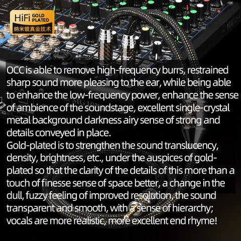 HiFi кабель от 4,4 мм до двойного разъема 6,5 мм для усилителя Hi-end OCC, позолоченный, 4,4 мм, баланс на двойной разъем TRS 6,5 мм, профессиональный аудиокабель