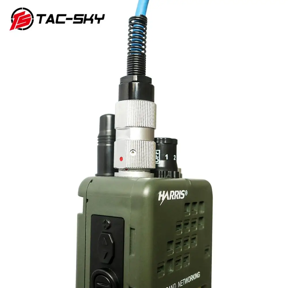 TS TAC-SKY Ptt 6 Pin for PELTOR PTT Tactical Headset for AN/PRC152 152A Military Walkie Talkie Model Radio Military