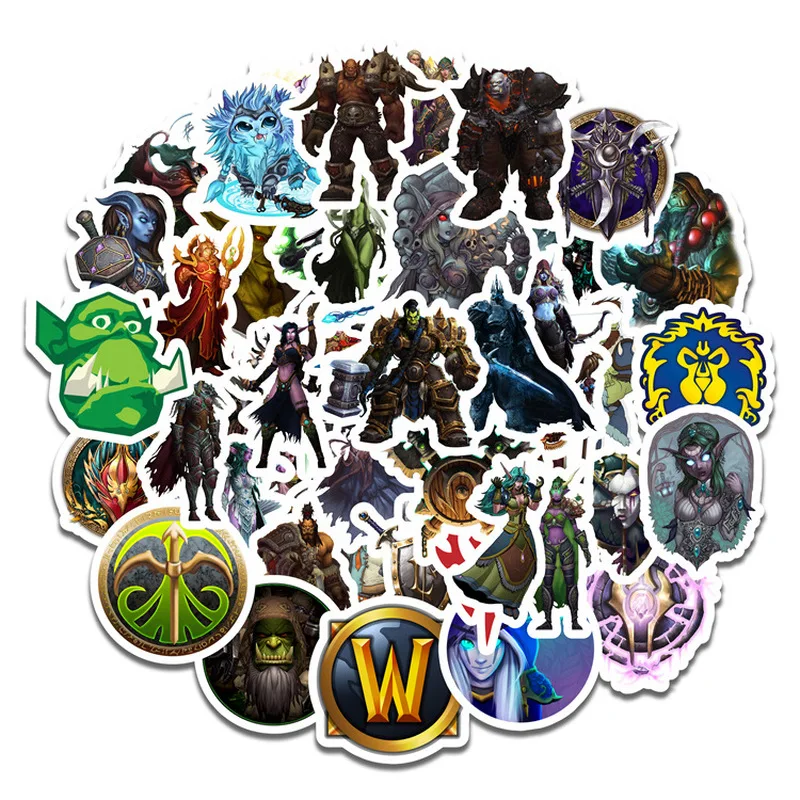 

50 Pcs Aliauto World of Warcraft Stickers Tribal Hero Reflective Car Sticker And Decla For Ford Focus Honda Volkswagen