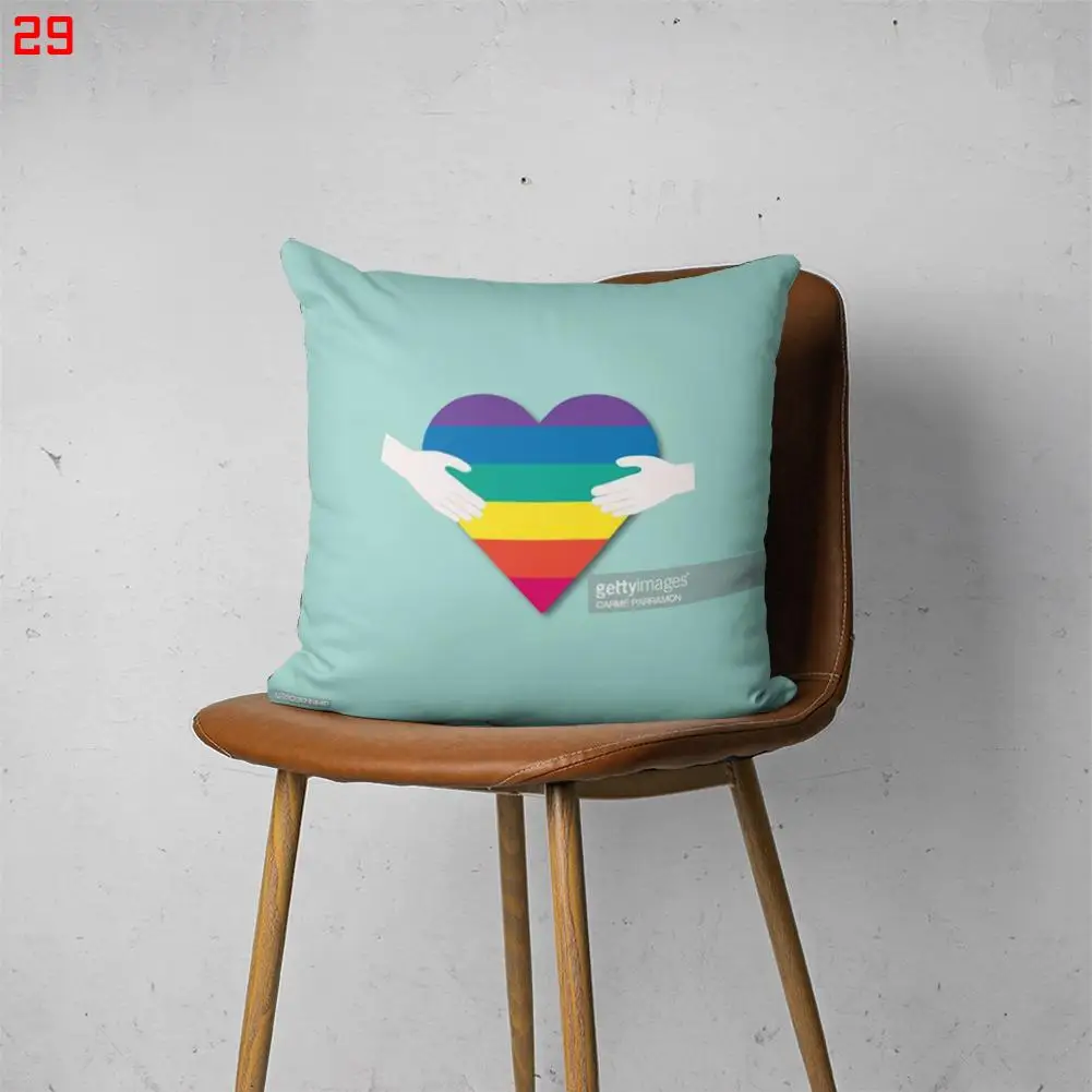 

PRIDE MONTH 00029 Customizable Bedroom Bed Sofa Hotel Car Lumbar Pillow Fashion Decorative Cover