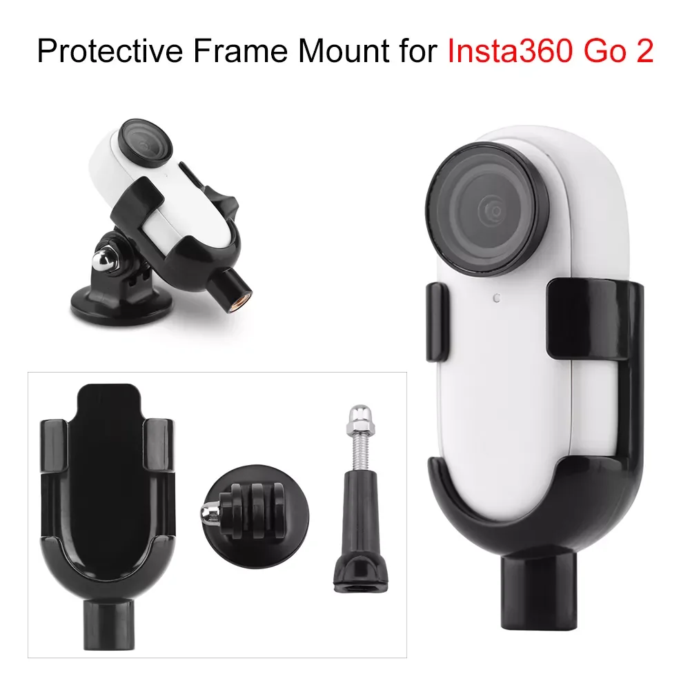 

Mount Adapter for Insta 360 Go 2 Action Clip Tripod Selfie Stick Pole Suction Connector Protective Frame Accessory