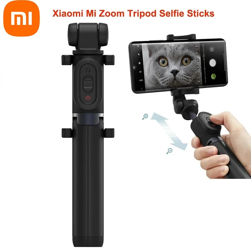 

Xiaomi Mi Zoom Tripod Selfie Sticks With Bluetooth-compatible Remote Foldable Extendable For iOS Android 360° rotatable