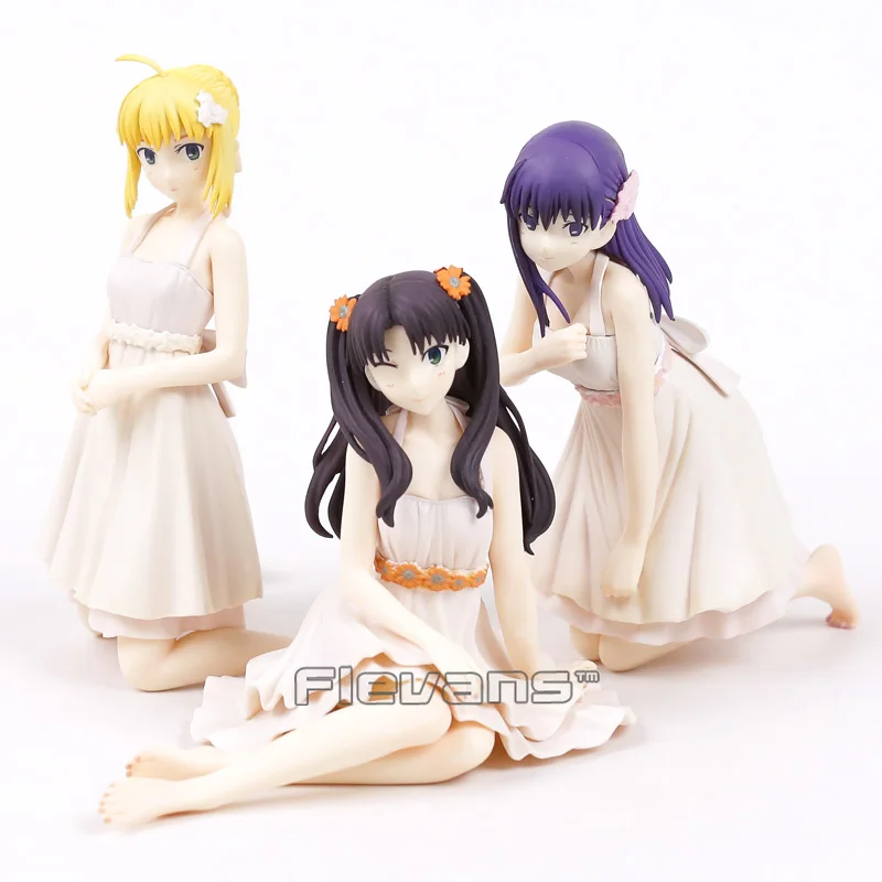 

Fate Stay Night Tohsaka Rin Saber Lily Matou Sakura Dress Ver. Figure Collection Figurine Toy Doll