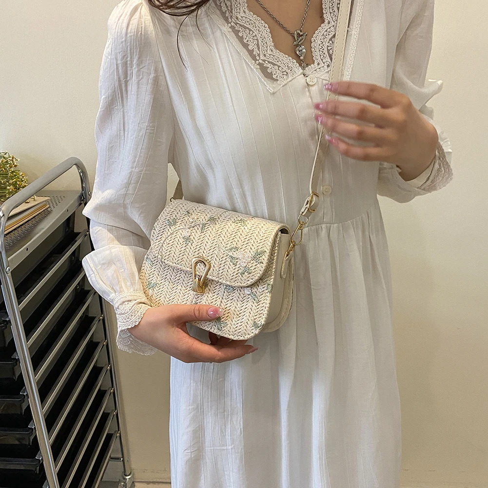 

Summer Women Straw Handbags Beach Bohemia Bag Shoulder Bag Small Messenger Drawstring Straw Crossbody Bags Ladies Drop Shipping