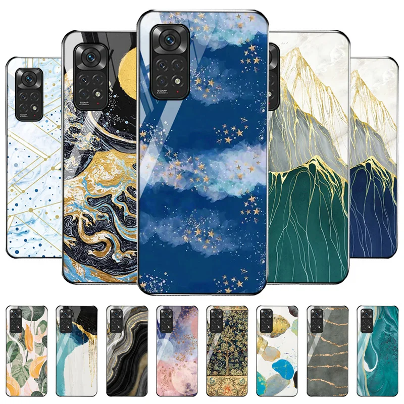 

Tempered Glass Case For Xiaomi Mi 11i Case Hard PC Funda Xiaomi Redmi Note 11 Pro 11T Mi 11 Lite Poco X4 M4 Pro 5G X3 F3 Cover