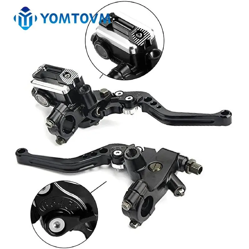 

2 Pcs Universal 7/8 Inch 22mm Motorcycle Front Brake Cylinder Master Clutch Lever Handle For Sport Bike Street Bike Scooter