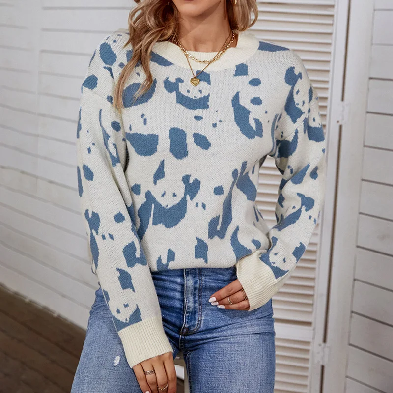 

Knitwear 2022 autumn and winter new round neck sweater women