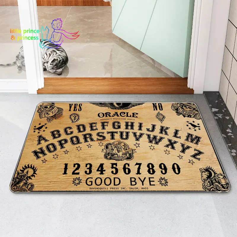 

Kitchen Carpet Ouija Board Absorbent Bathroom Rug Mat for Hallway Funny Entrance Door Mats Balcony Decorations Living Room Rugs