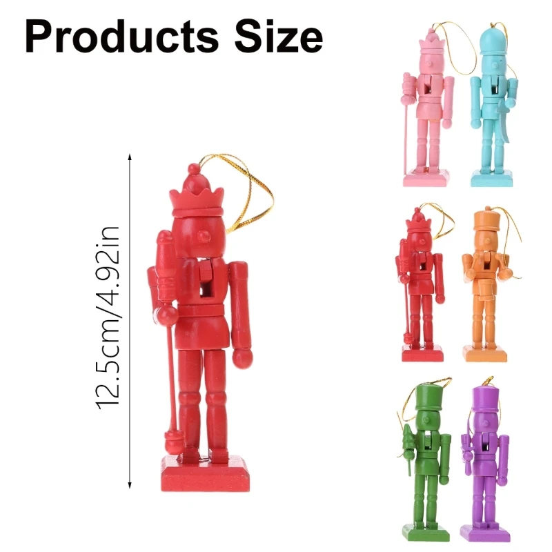 6 шт. деревянные подвески для украшения ёлки 12 5 см