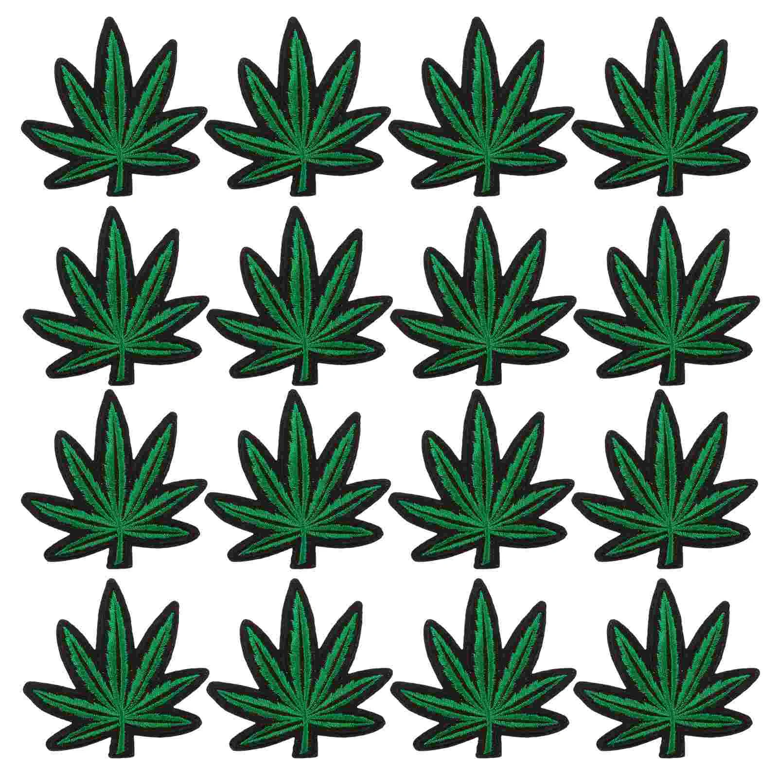 

Patch Embroidered Sewingleaf Iron Clothes Applique Diy Decorativegreen Backpack Leafy Embroidery Shirt Fashion Stick Pantsletter