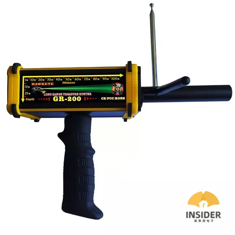 

GR-200 Radar Scanning Laster Positioning Sound Alarm Long Range Gold Silver Gemstone Diamond Detector