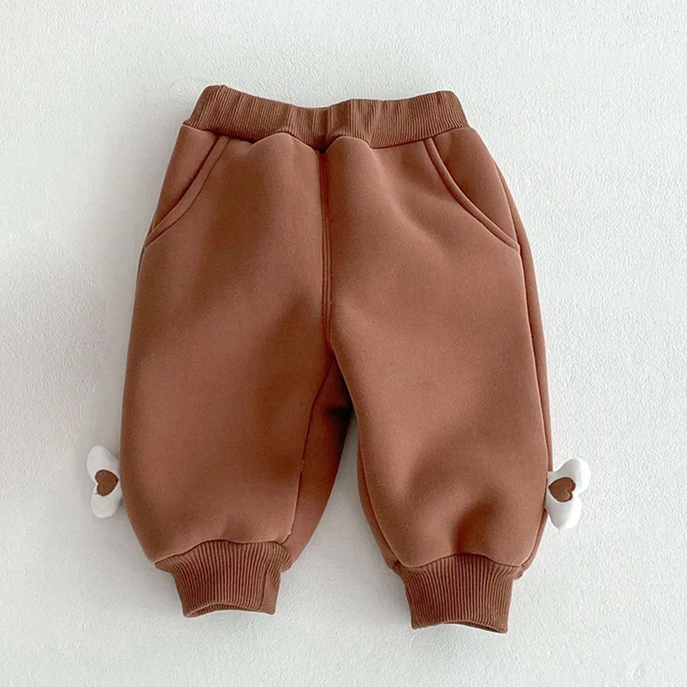 Детские штаны для девочек Зимние флисовые плотные теплые школьные детские брюки