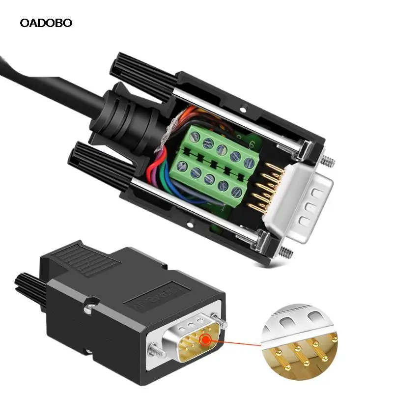 

DB9 from welding head / 2 row DB9 pin hole serial RS232/485 male female head COM joint plug