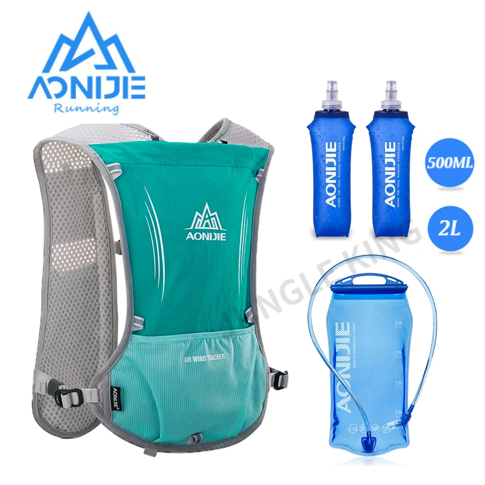 AONIJIE-mochila de hidratación E913S de 5L, bolsa de hidratación, chaleco para 2L, vejiga de agua, senderismo, correr, Maratón, carrera, botella de agua deportiva