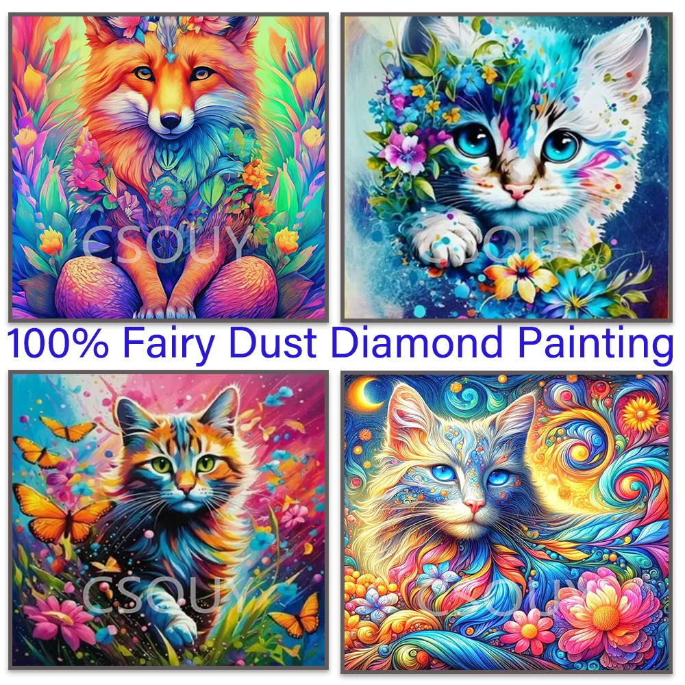 Алмазная живопись CSOUY &quotЖивотные кошки&quot полный набор