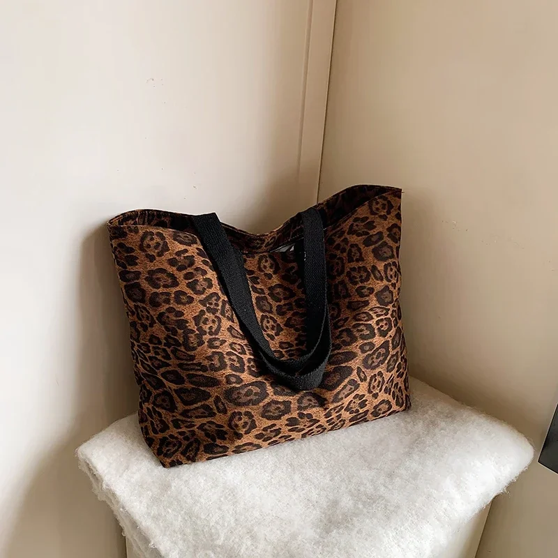 Женская модная сумка через плечо с леопардовым принтом большая вместительная Bolso