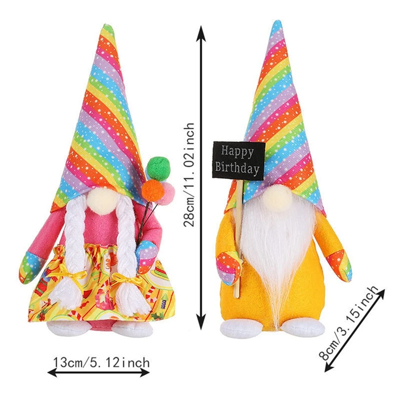 Цельная Радужная шляпа безликая кукла Рудольфа украшения для дня рождения