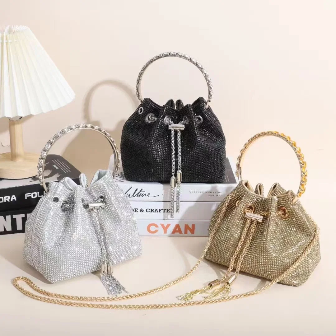 Diamond HandBag For Women New Luxury Designer Shoulder Bag Crossbody Bag   Evening Banquet Bag Bucket  Clutch rhinestone Bag