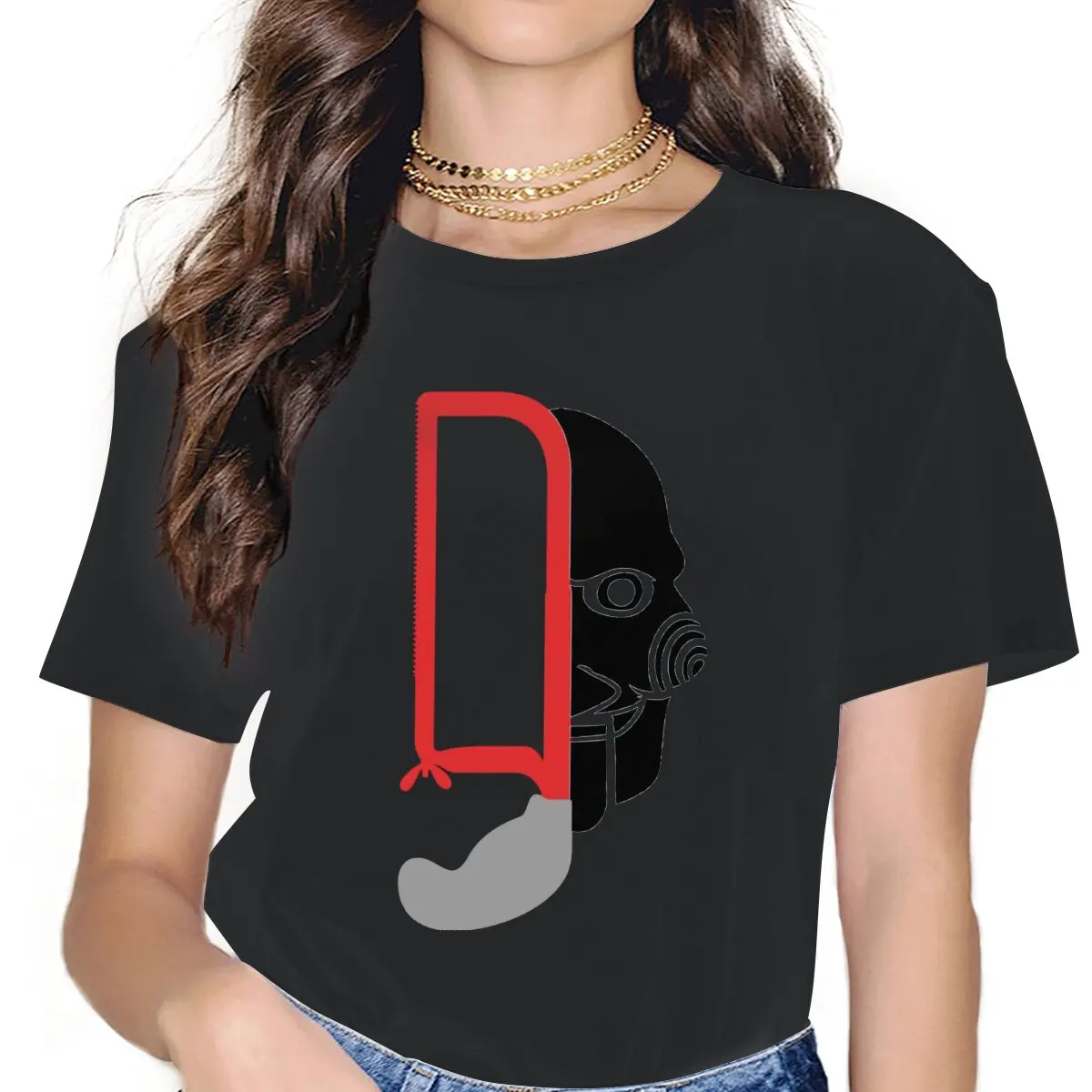 

Billy The Puppet Essential Female Shirts Saw Horror Film Oversized Vintage Women Tshirts Harajuku Casual Feminine Blusas