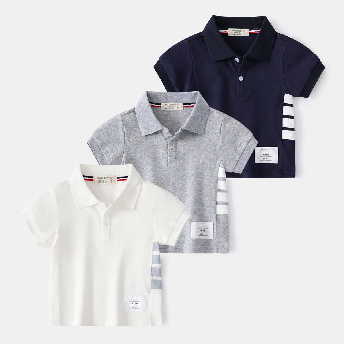 

Summer Boys Polo Shirts Short Sleeve Kids Cotton Shirt for Boys Collar Tops Tees Baby Boys Girls Shirts Child Clothes 2-9 Years