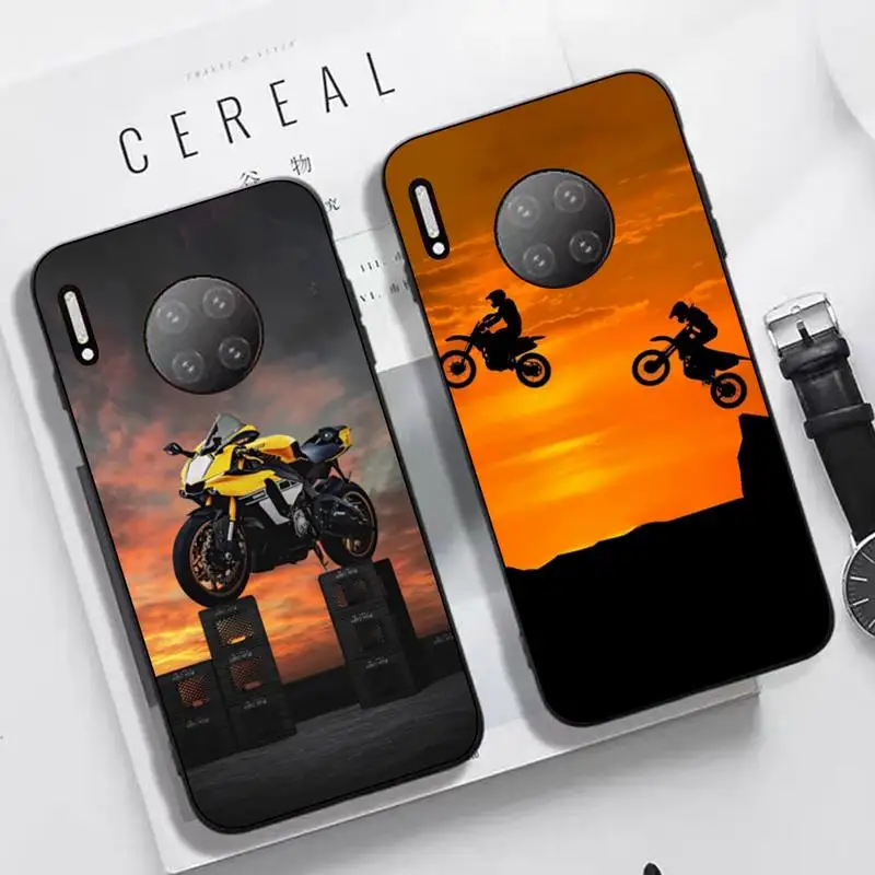 

Moto Cross motorcycle sports Phone Case For Huawei Nova 3I 3E mate20lite 20Pro 10lite Luxury funda case