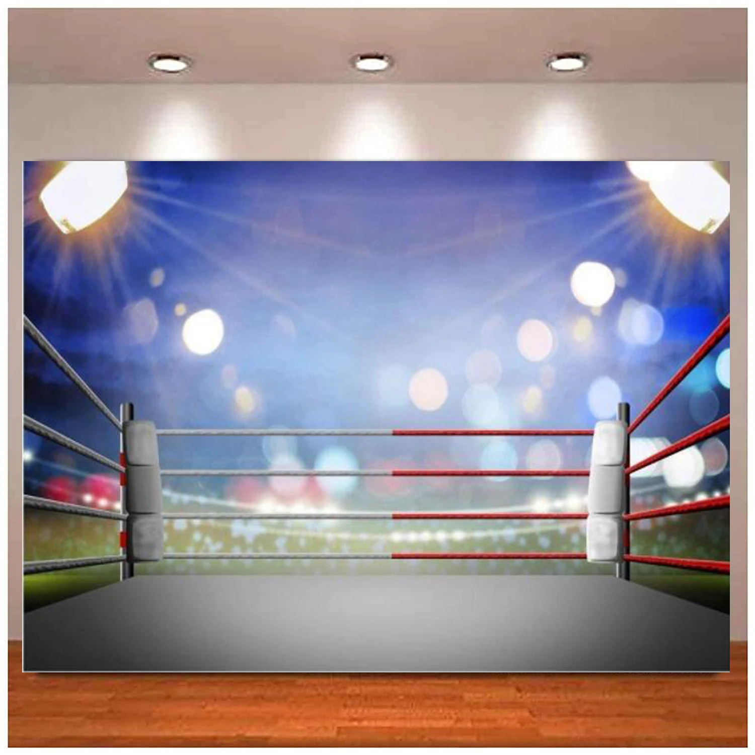 

Boxing Stage Photography Backdrop Main Event Background For Shooting